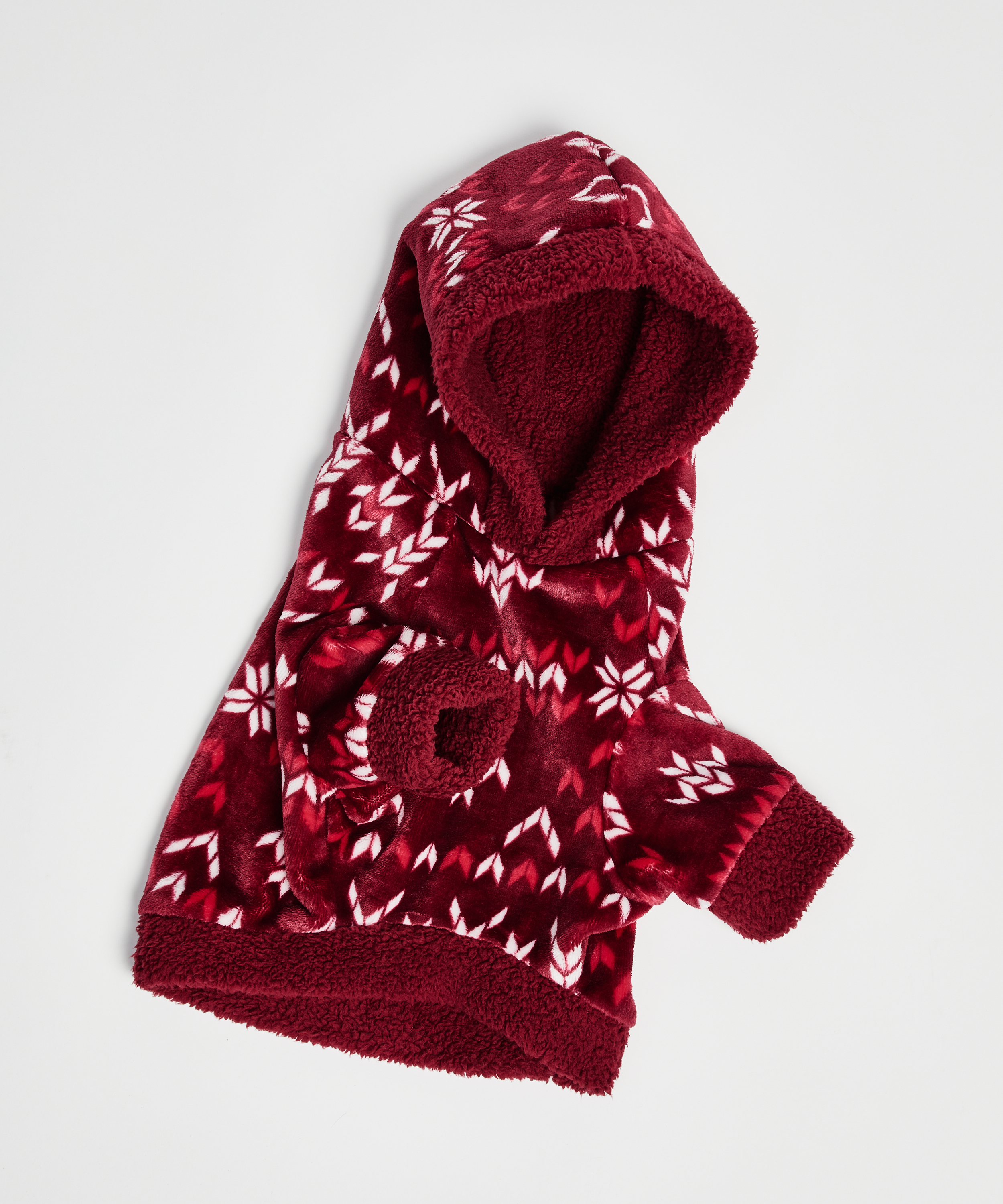 Onsie i fleece f&ouml;r hundar, R&ouml;d, main