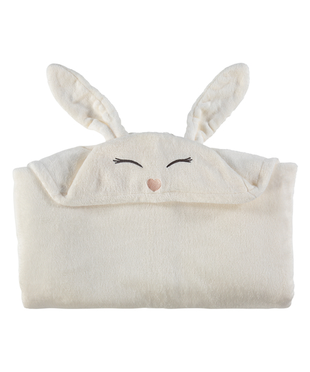 Winter Bunny Snuggle Blanket, Vit