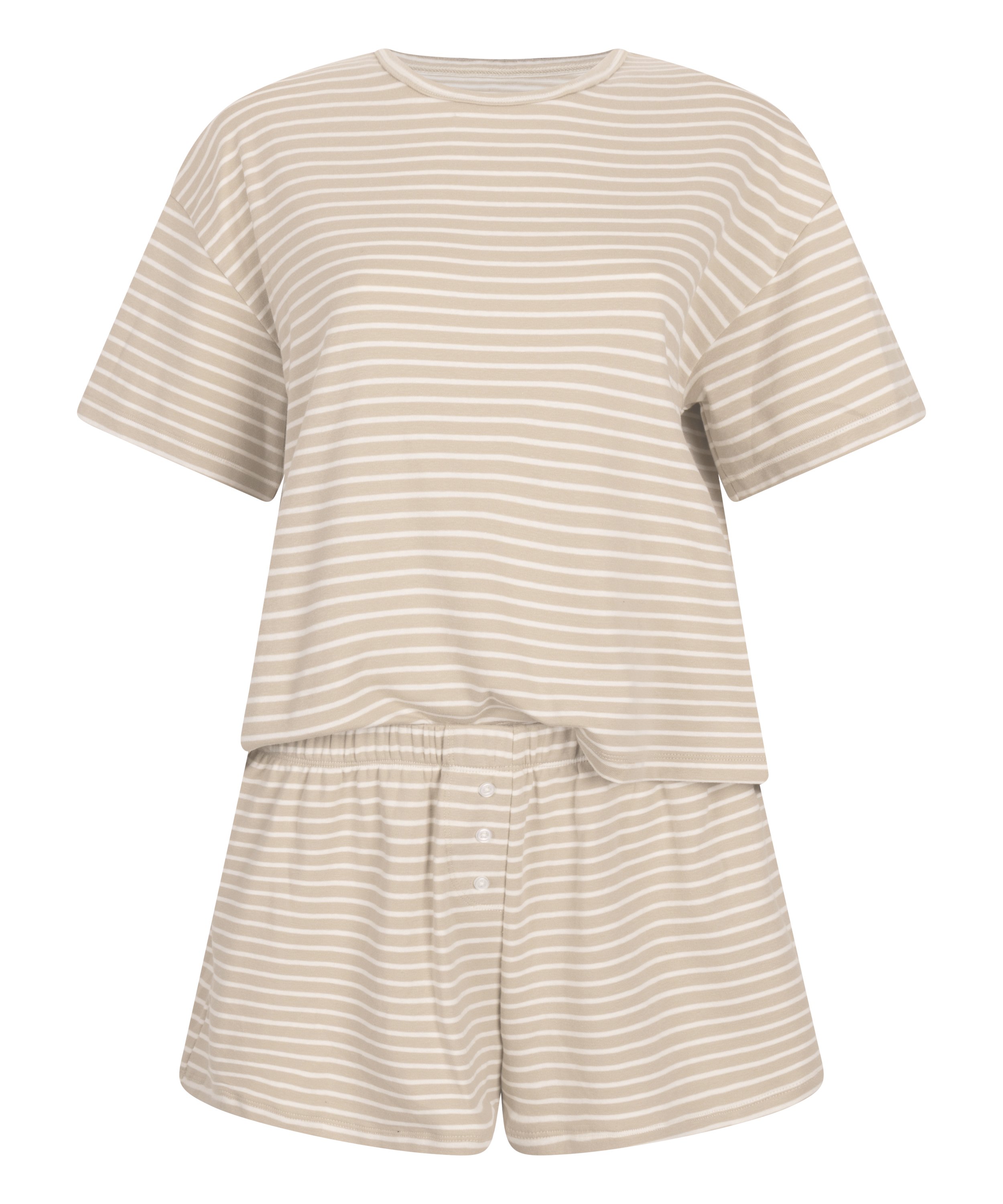 Pyjamasset Jersey, Beige, main