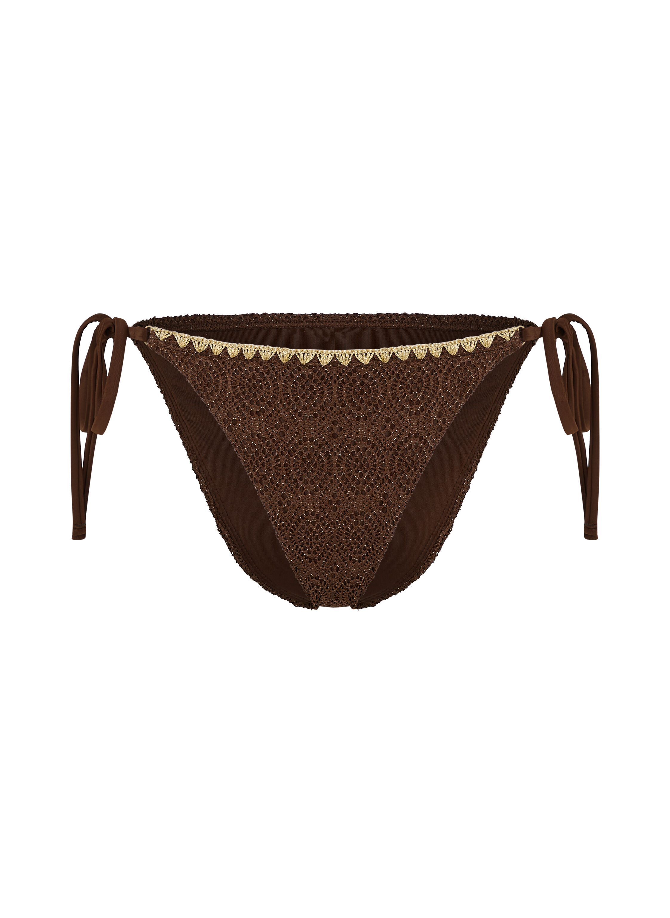Cheeky Tanga Bikiniunderdel Crochet, Brun