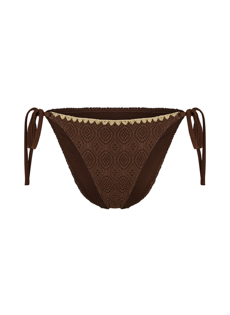 Cheeky Tanga Bikiniunderdel Crochet, Brun