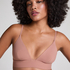 Triangel Bralette Smooth, Brun