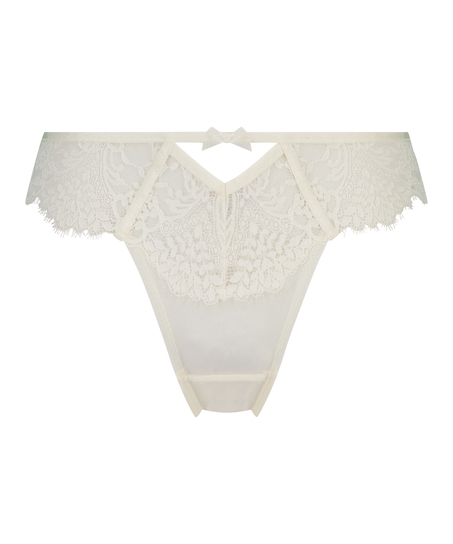 Högt skuren brazilian-trosa Chlo, Vit