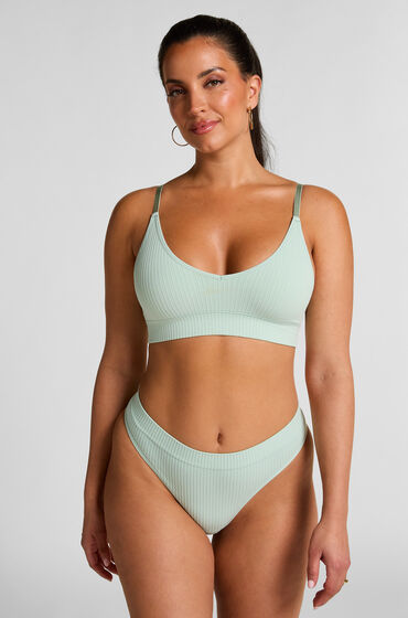 Hunkemöller Dianne högt skuren stringtrosa Grön