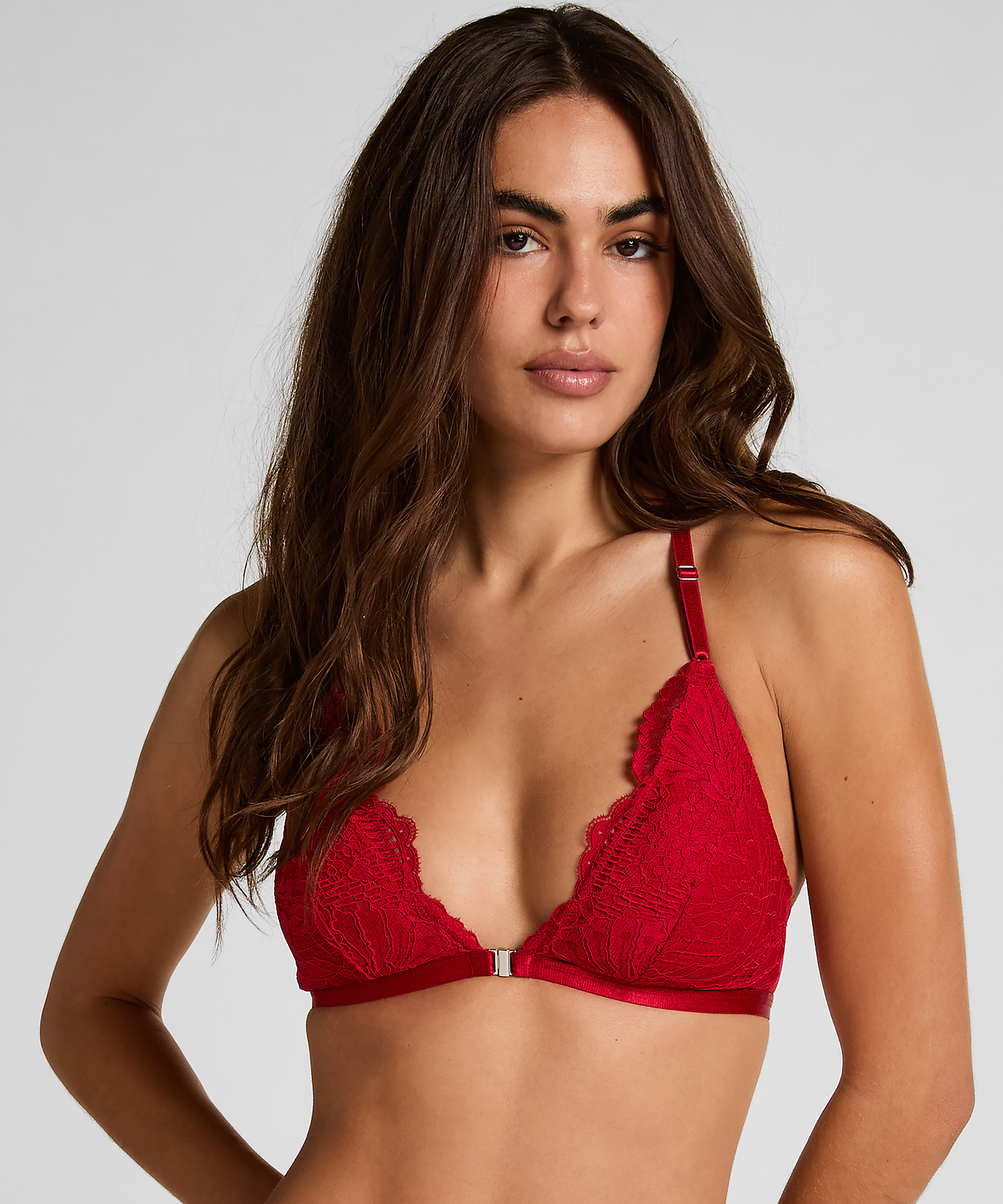 Triangle-bralette Whitney, Röd, main