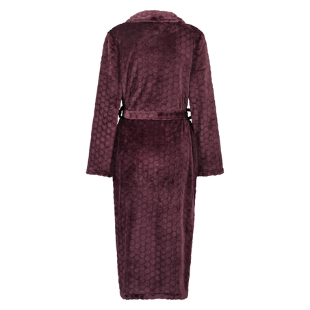 Lång morgonrock Fleece, röd