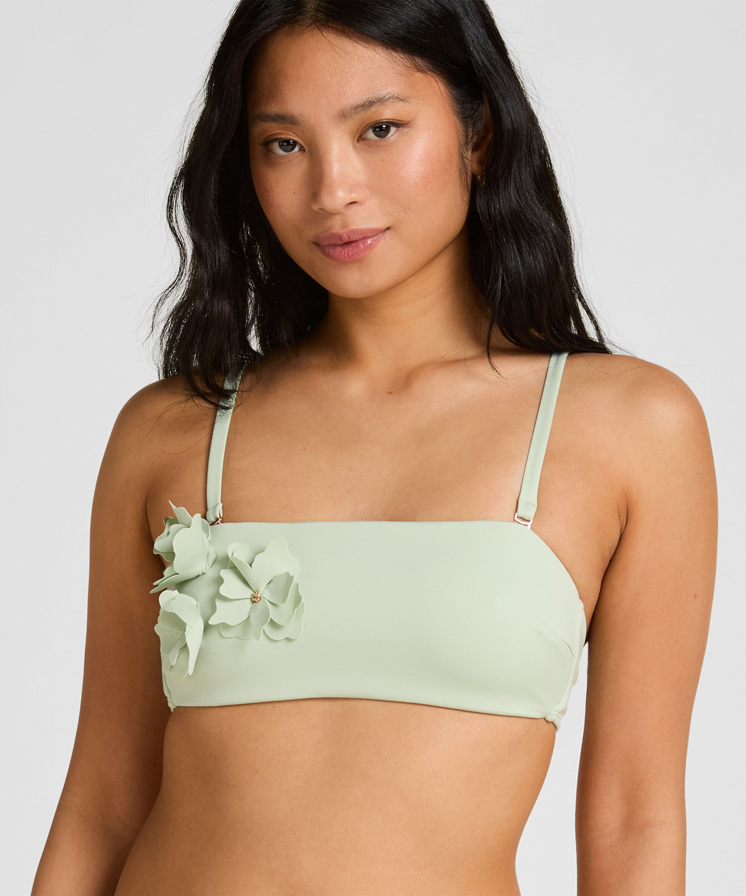 Bandeau Bikini Topp Tulum, Grön
