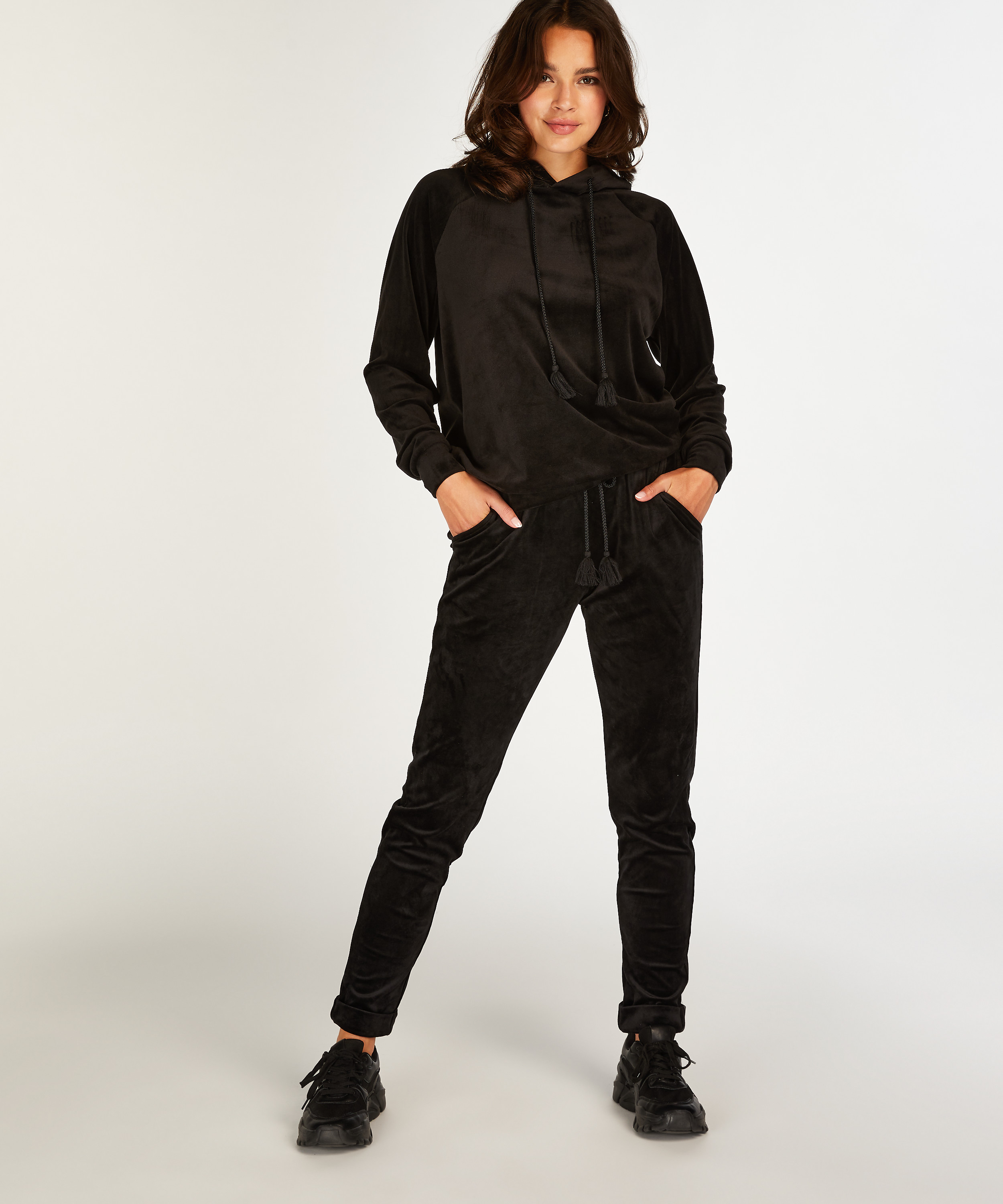 Velourtopp, Svart, main