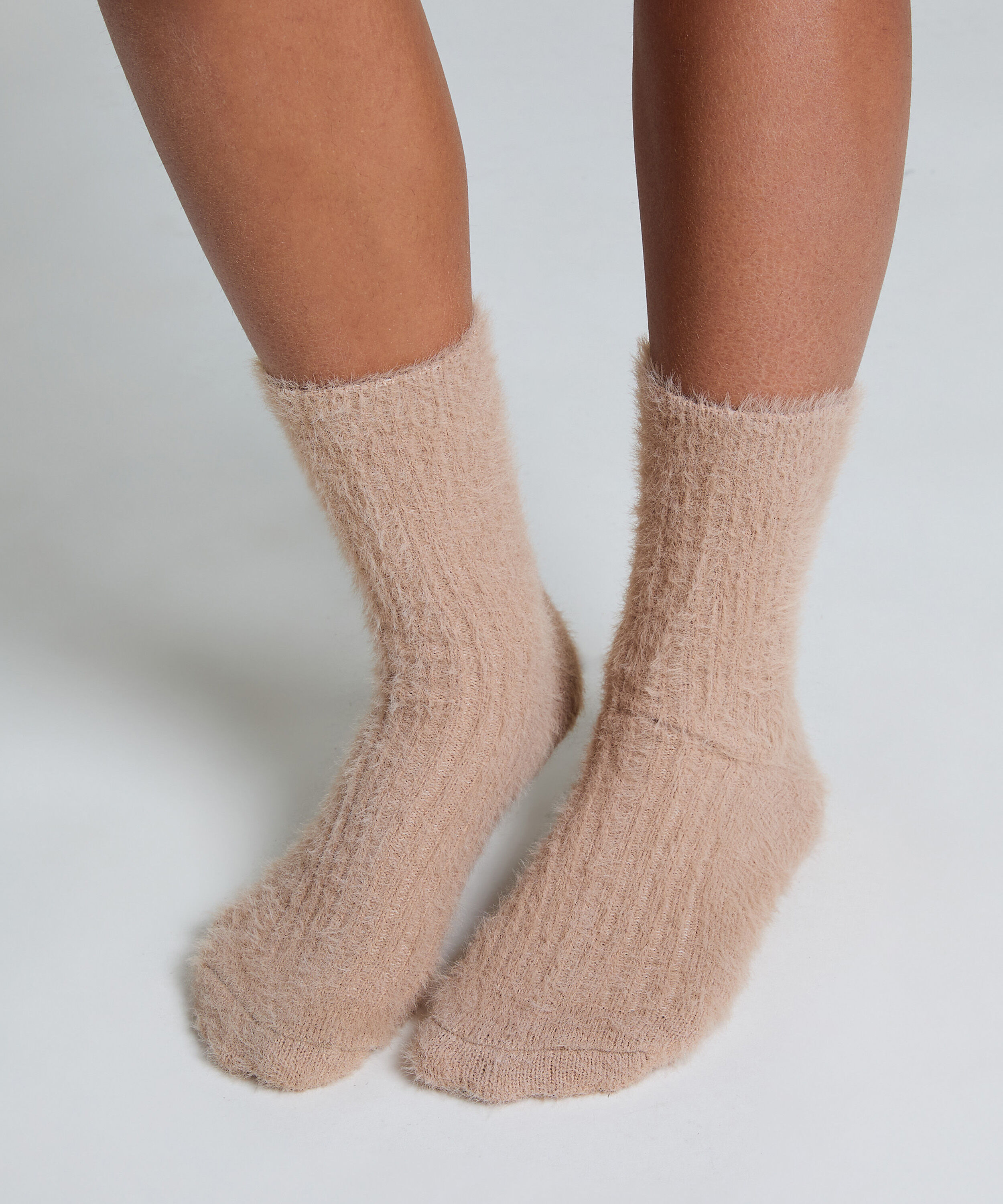 Liv fluffiga strumpor, Beige