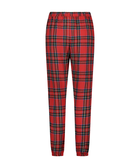 Tall Pyjamasbyxori flanell, Röd