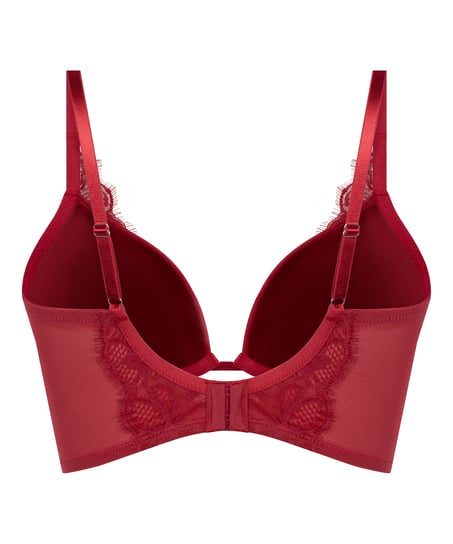 Marianna longline-bh med push-up, Röd