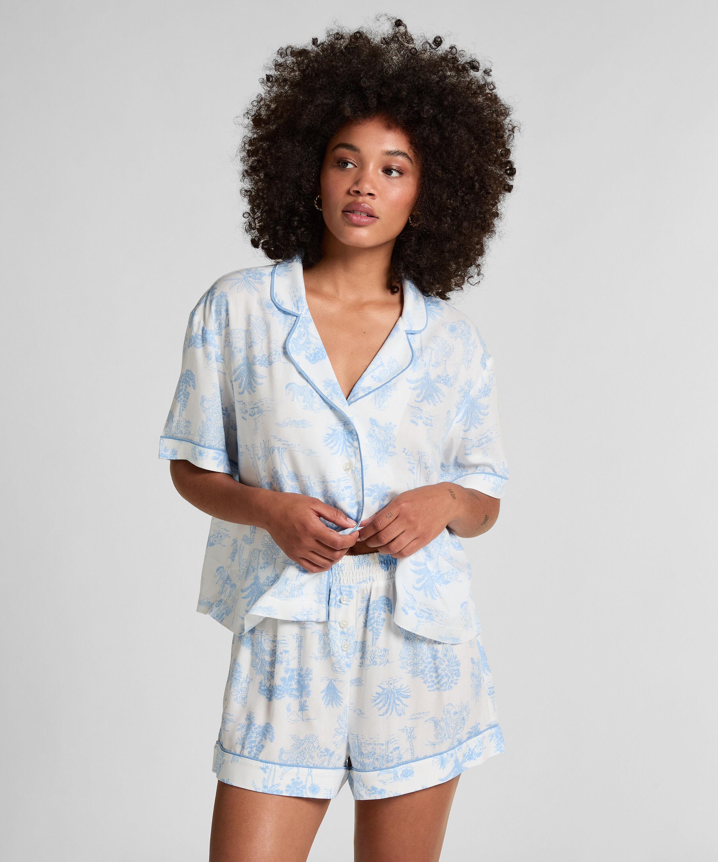Vävda shorts, Blå Vävda shorts, Blå