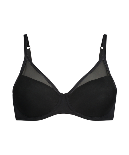 Mesh Padded underwired bra, Svart
