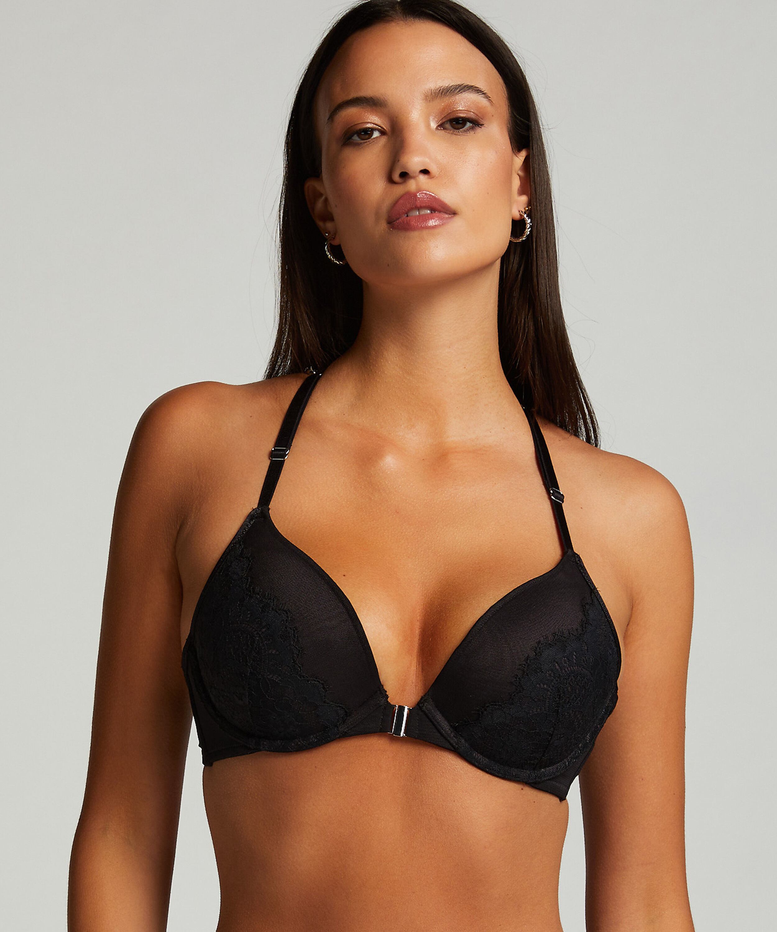 Formpressad Push-Up-BH med bygel Lorena, Svart