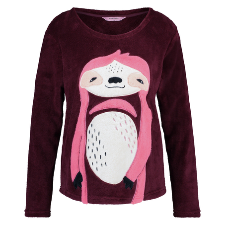 Tröja Fleece Long, Röd