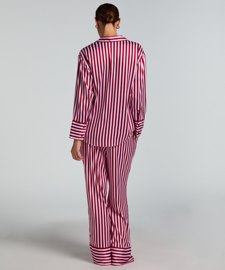 Långärmad jacka i satin, Rosa