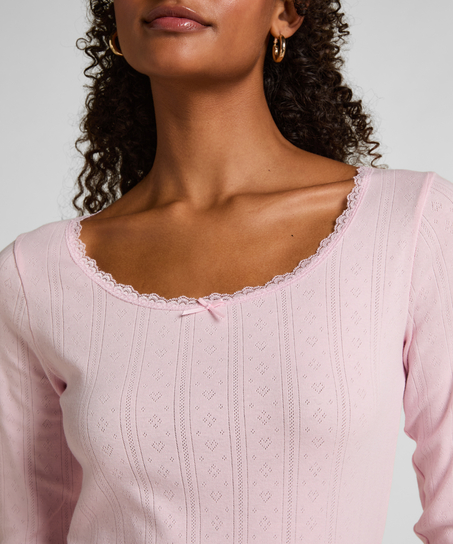 Pyjamastopp Pointelle, Rosa