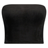 Bandeau-topp i velour, Svart