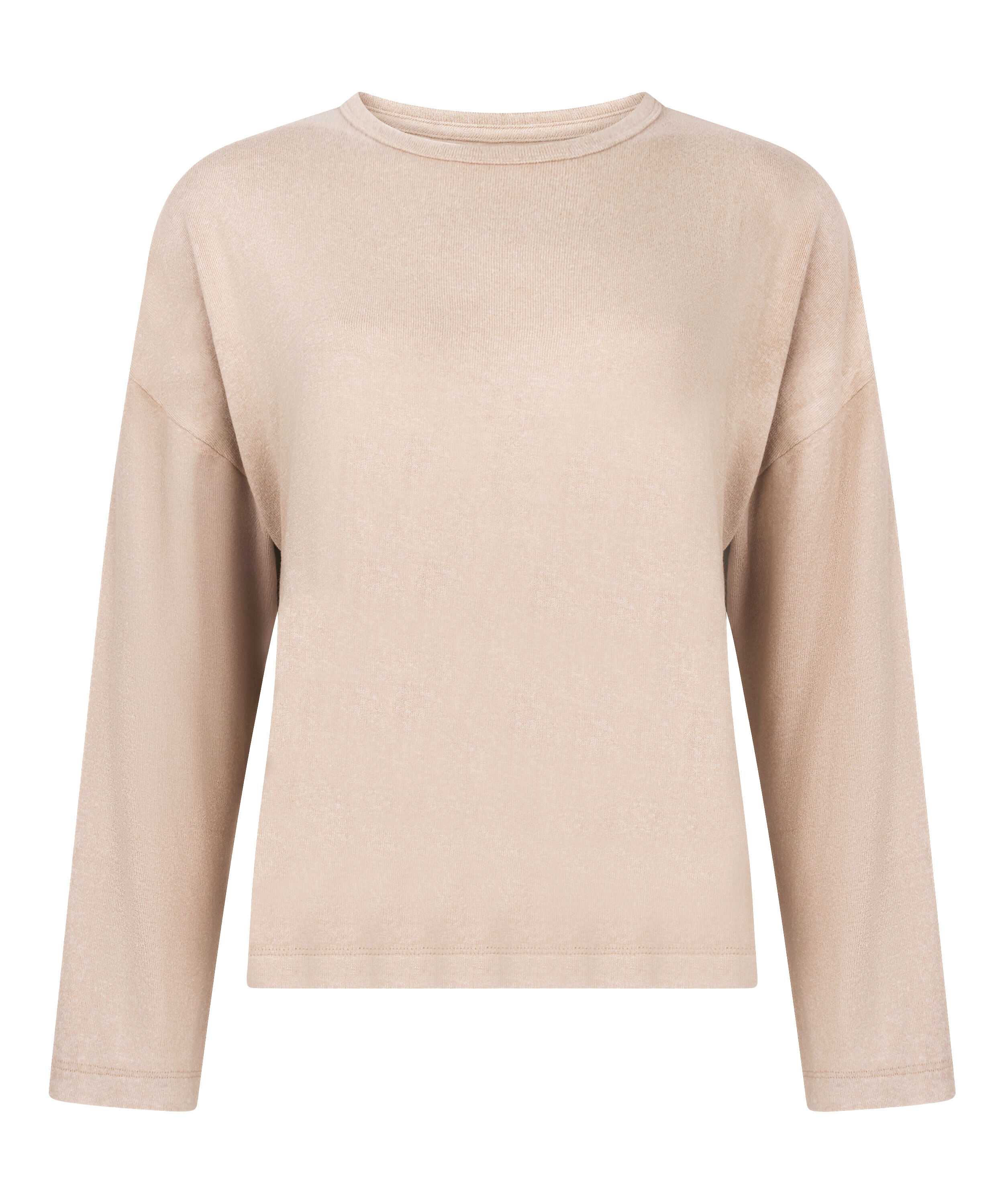 L&aring;ng&auml;rmad pyjamastopp Jersey, Beige