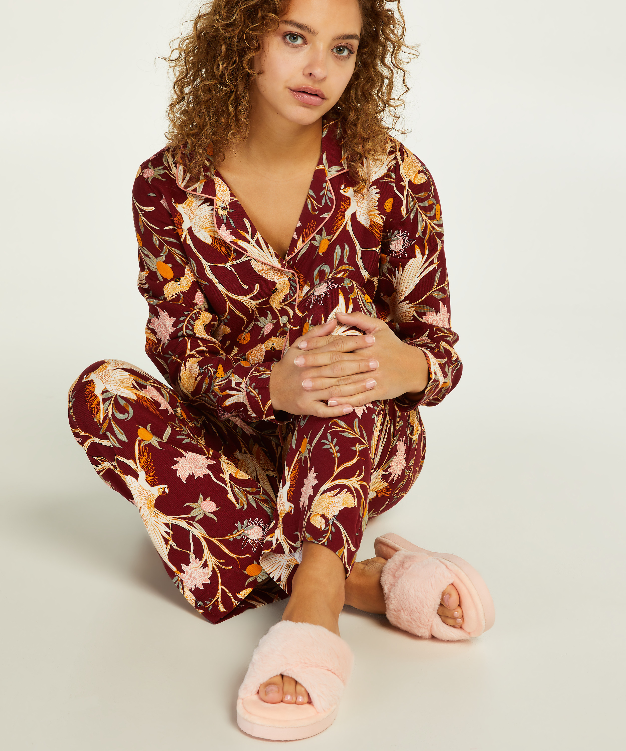 Tofflor Fake Fur, Rosa, main