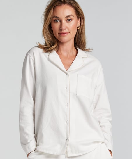 Pyjamastopp Flanel Essentials, Vit