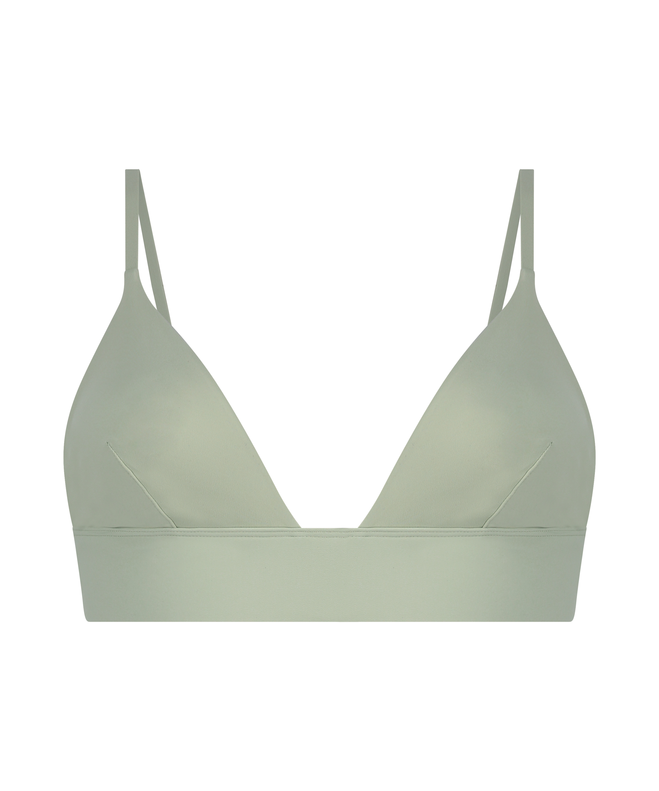 Triangel Bralette Smooth, Grön, main