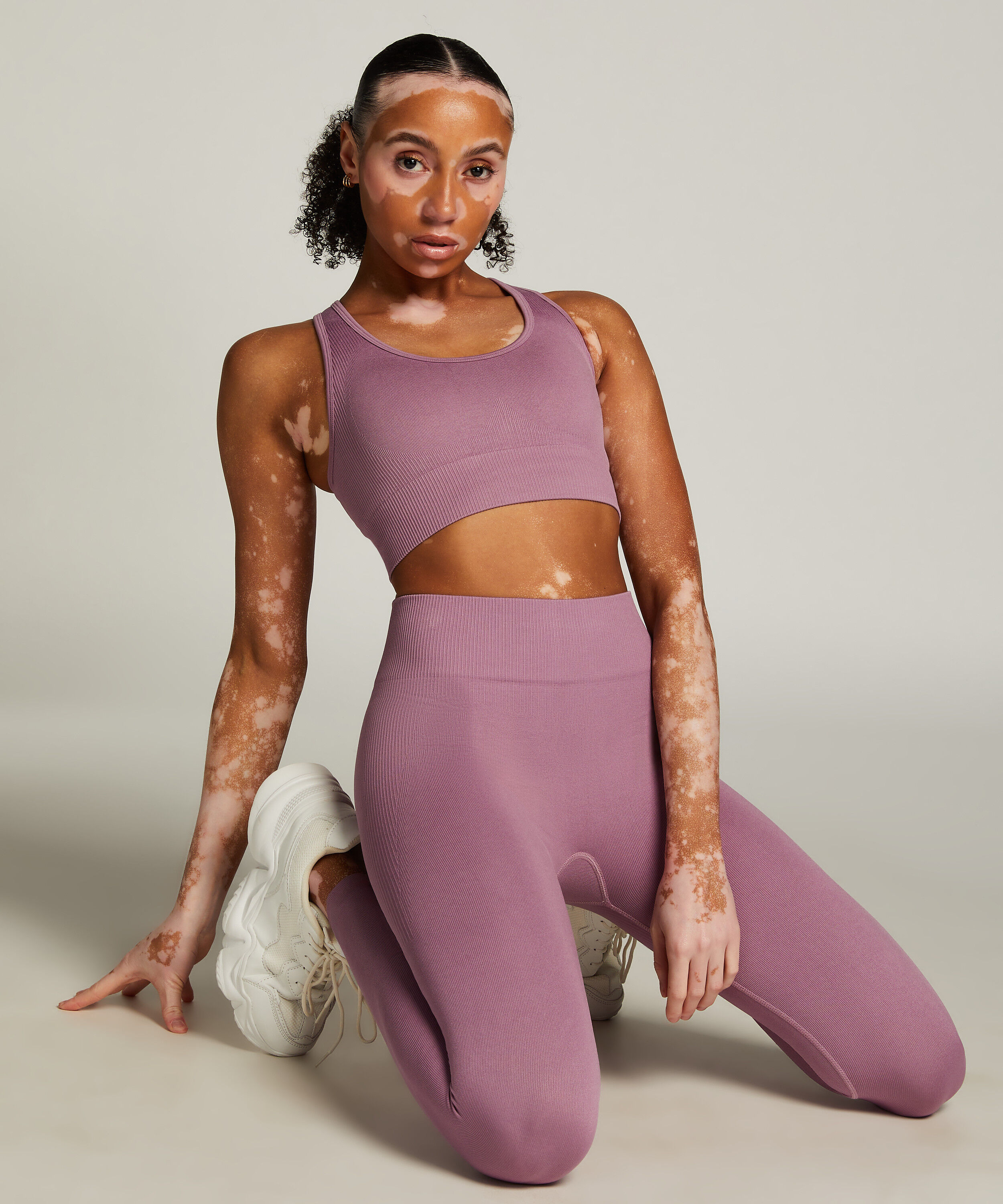 HKMX Sömlös sportlegging hög midja, Lila