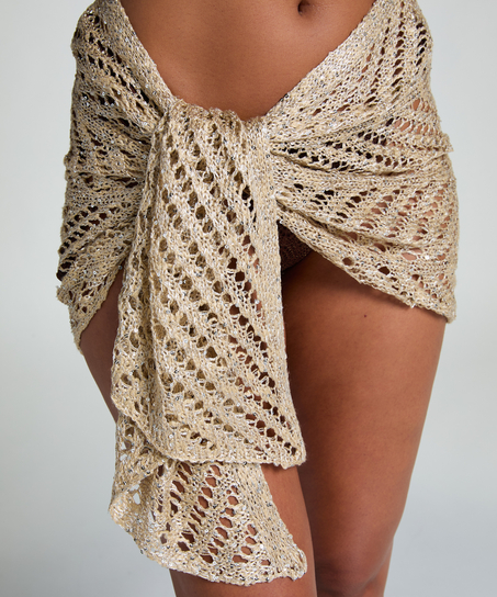 Beach Sequin Pareo, Beige