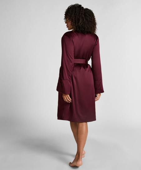 Badrock av satinfleece, Lila