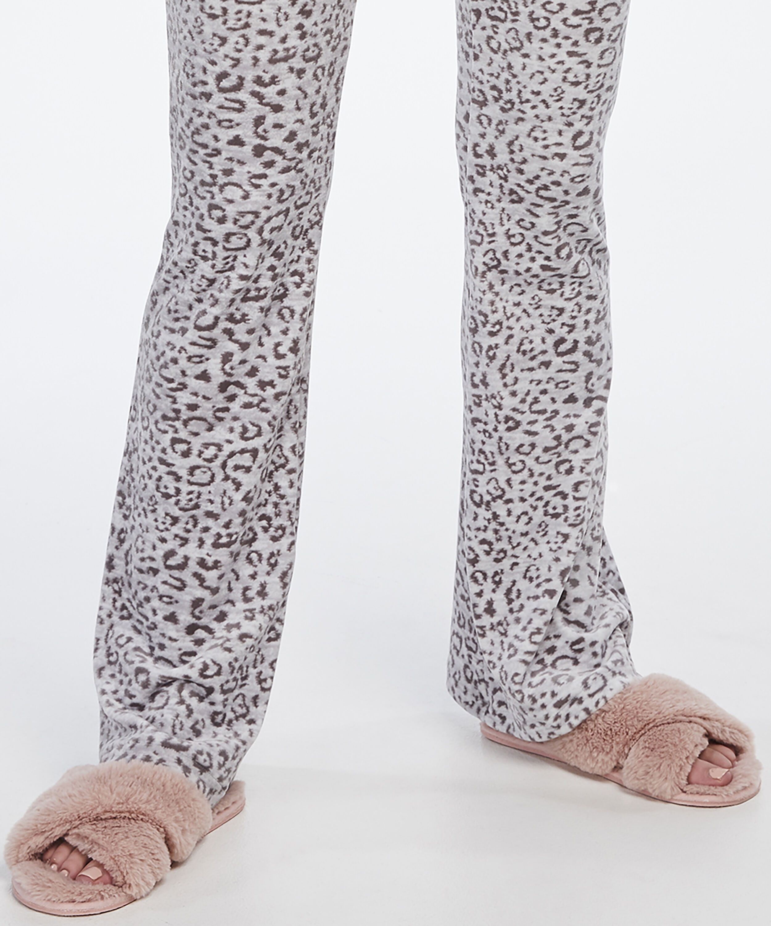 Innetofflor Fake Fur Crossed, Rosa