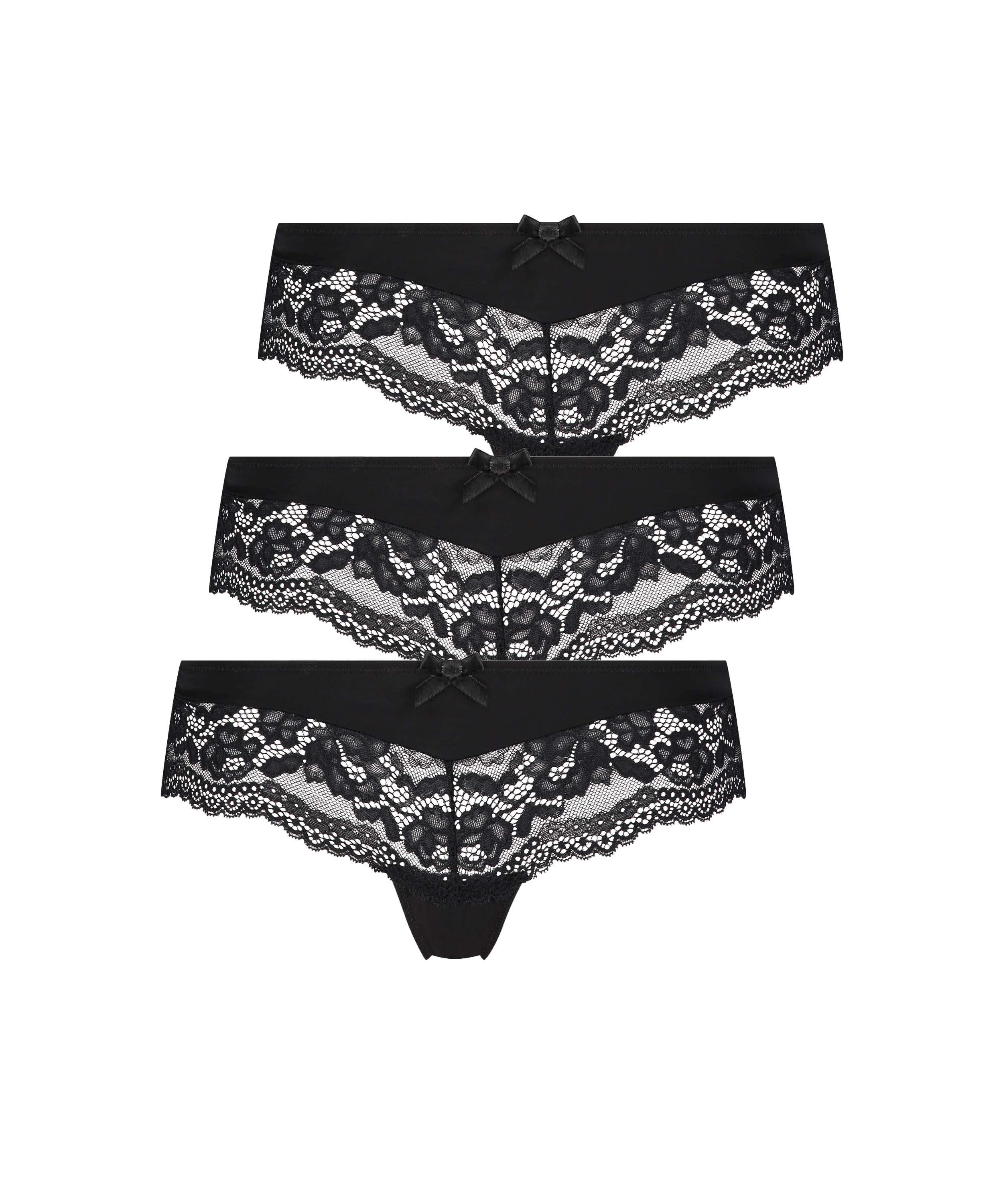 3-pack brazilianshorts Valencia, Svart, main