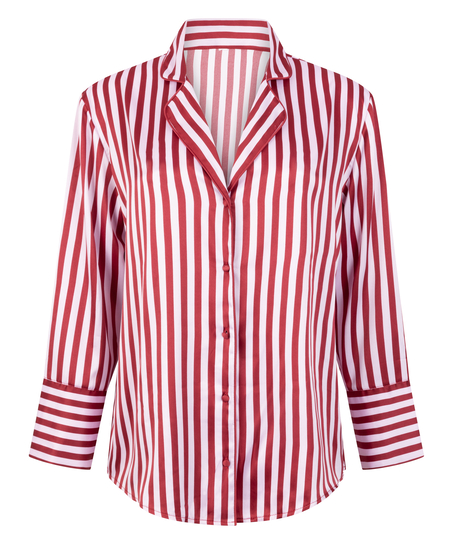 Långärmad jacka i satin, Rosa