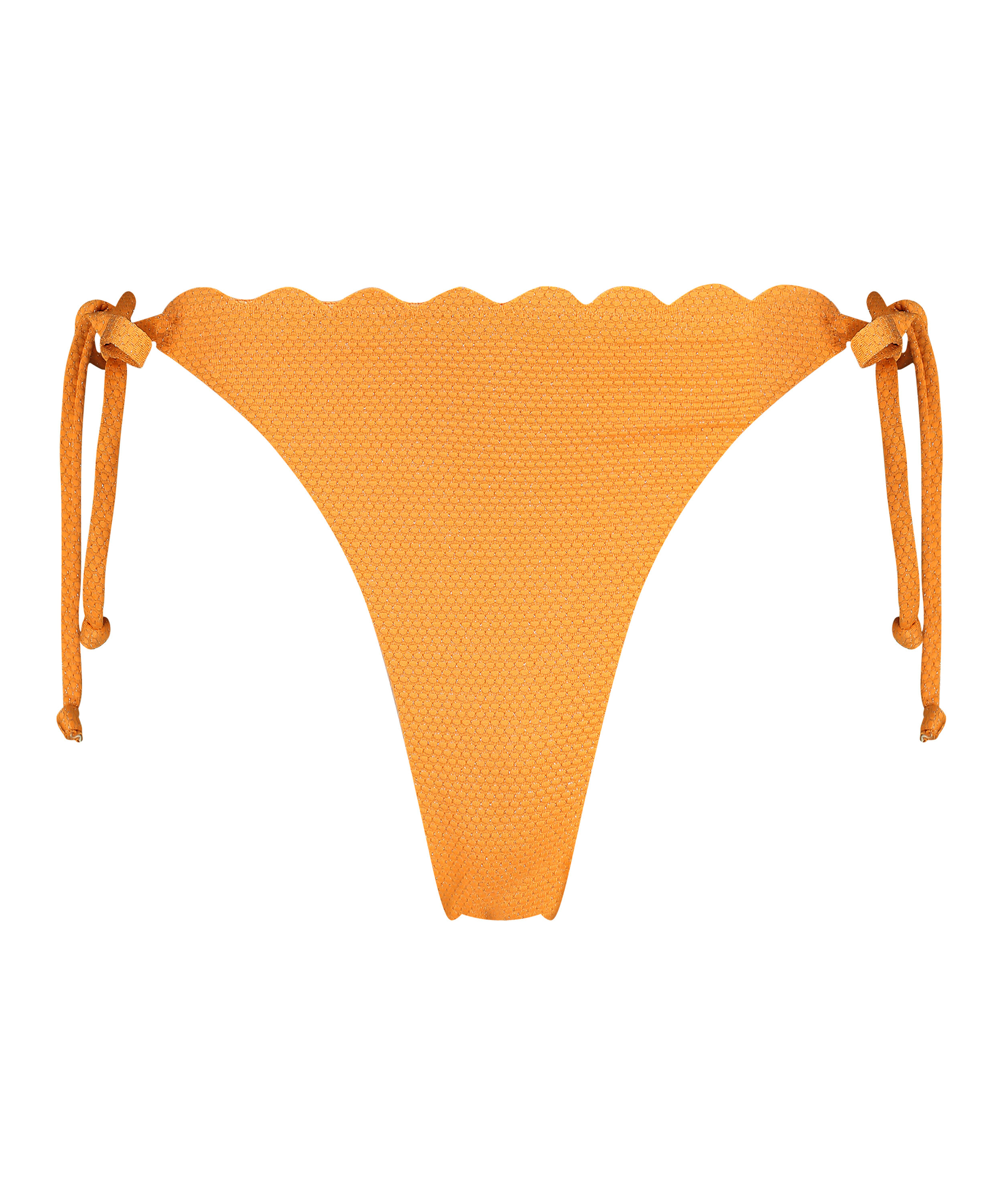 Cheeky Tanga Bikiniunderdel Scallop Lurex, Orange