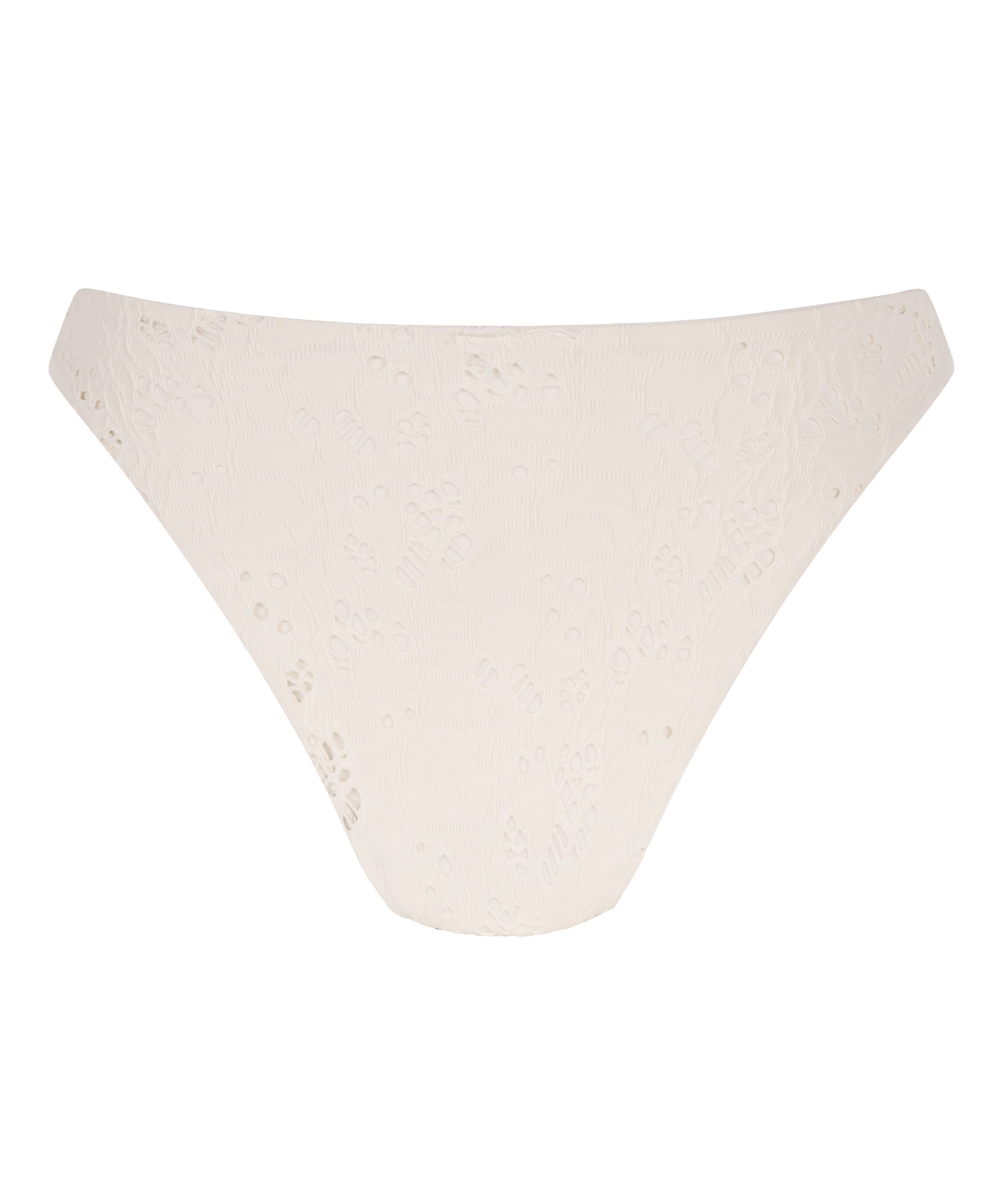 Crochet bikininederdel med h&ouml;ga ben, Vit, main