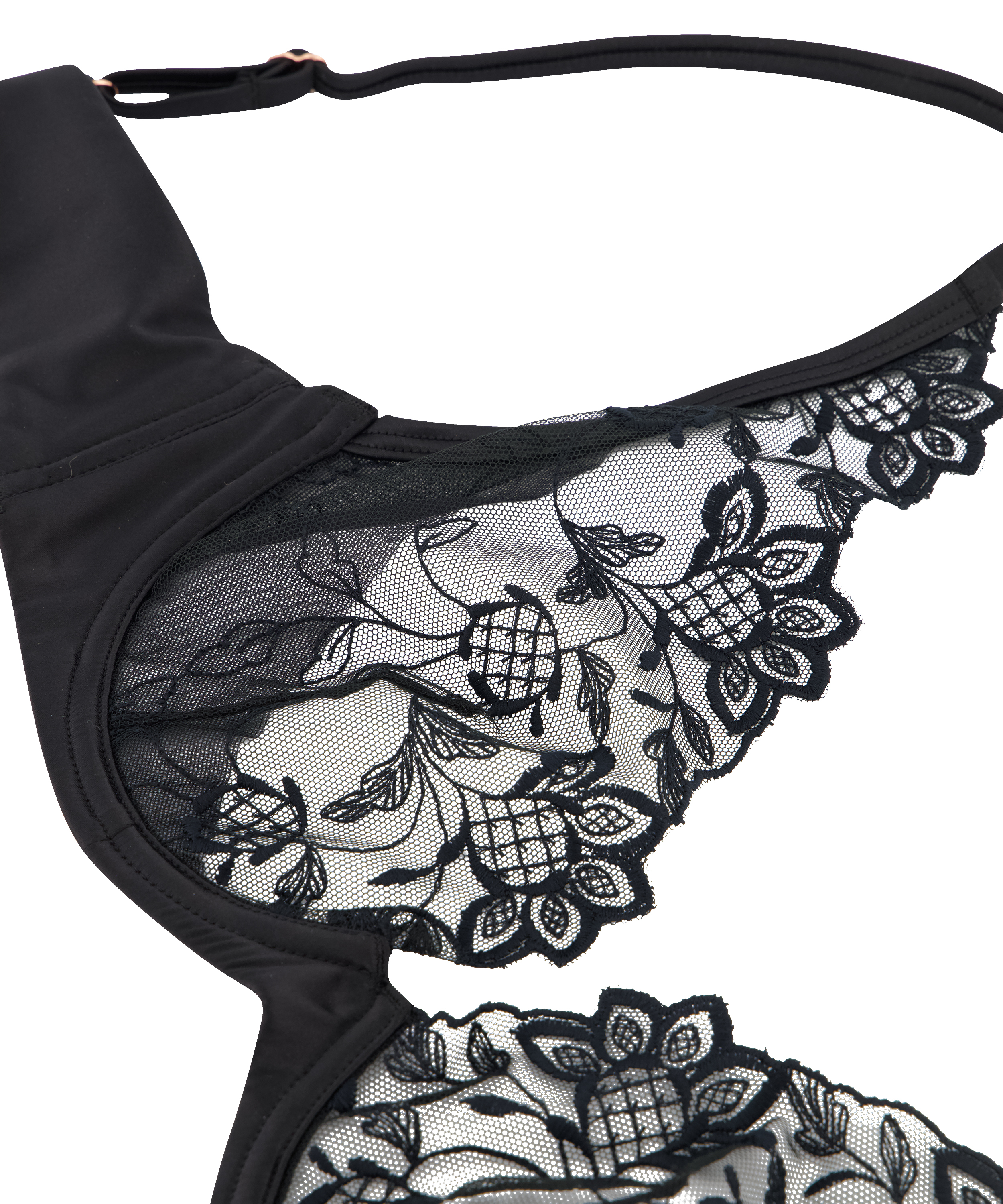 Icke-formpressad bygel-bh Inga, Svart, main