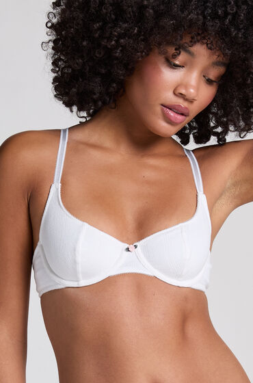Hunkemöller Pointelle icke-formpressad bygel-bh Vit