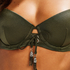 Lucia formpressad bikiniöverdel med bygel, grön