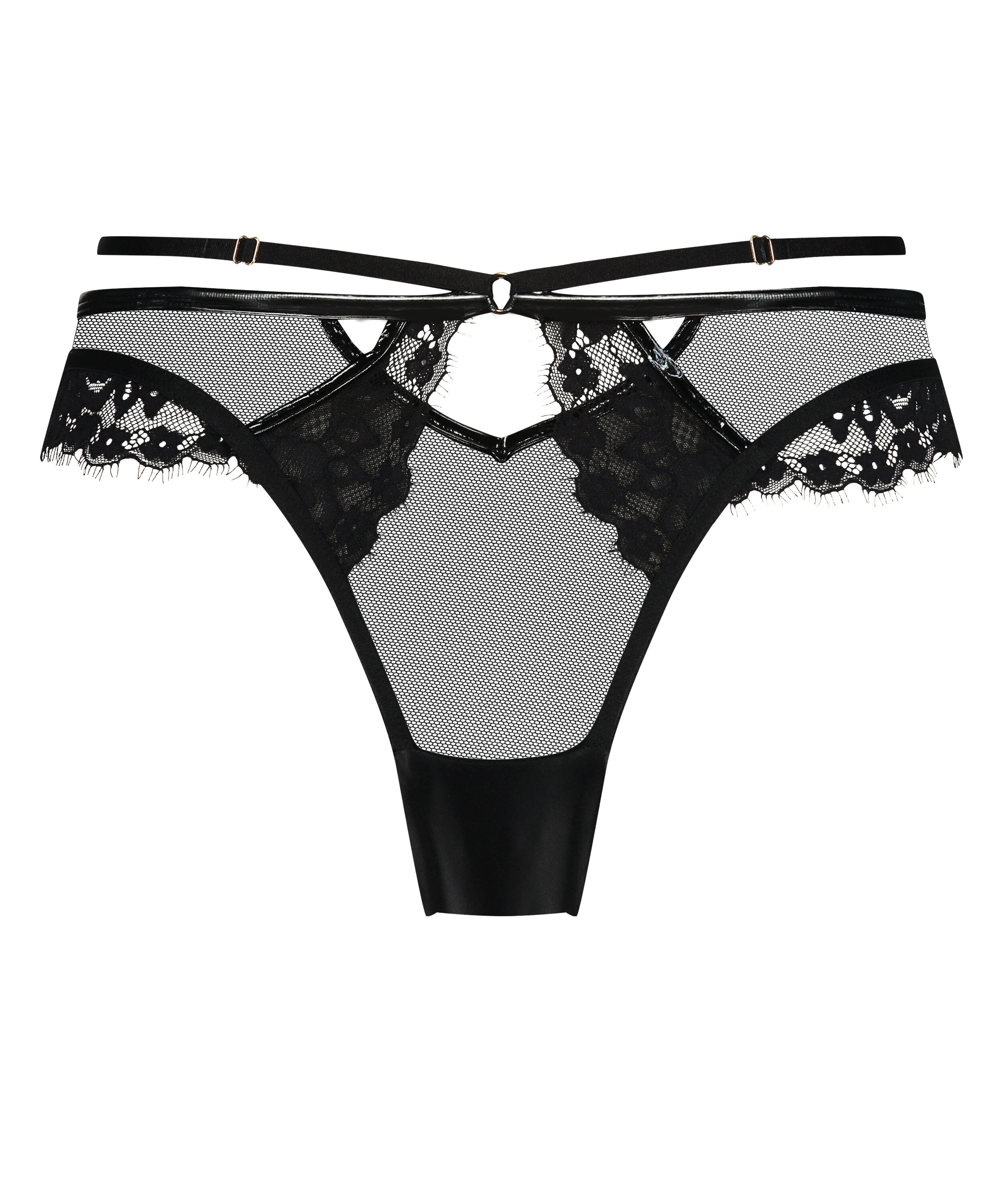 Brazilian-trosa Open Back Kali, Svart