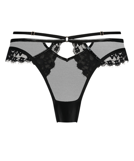 Brazilian-trosa Open Back Kali, Svart