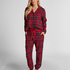 Pyjamasbyxori flanell, Röd