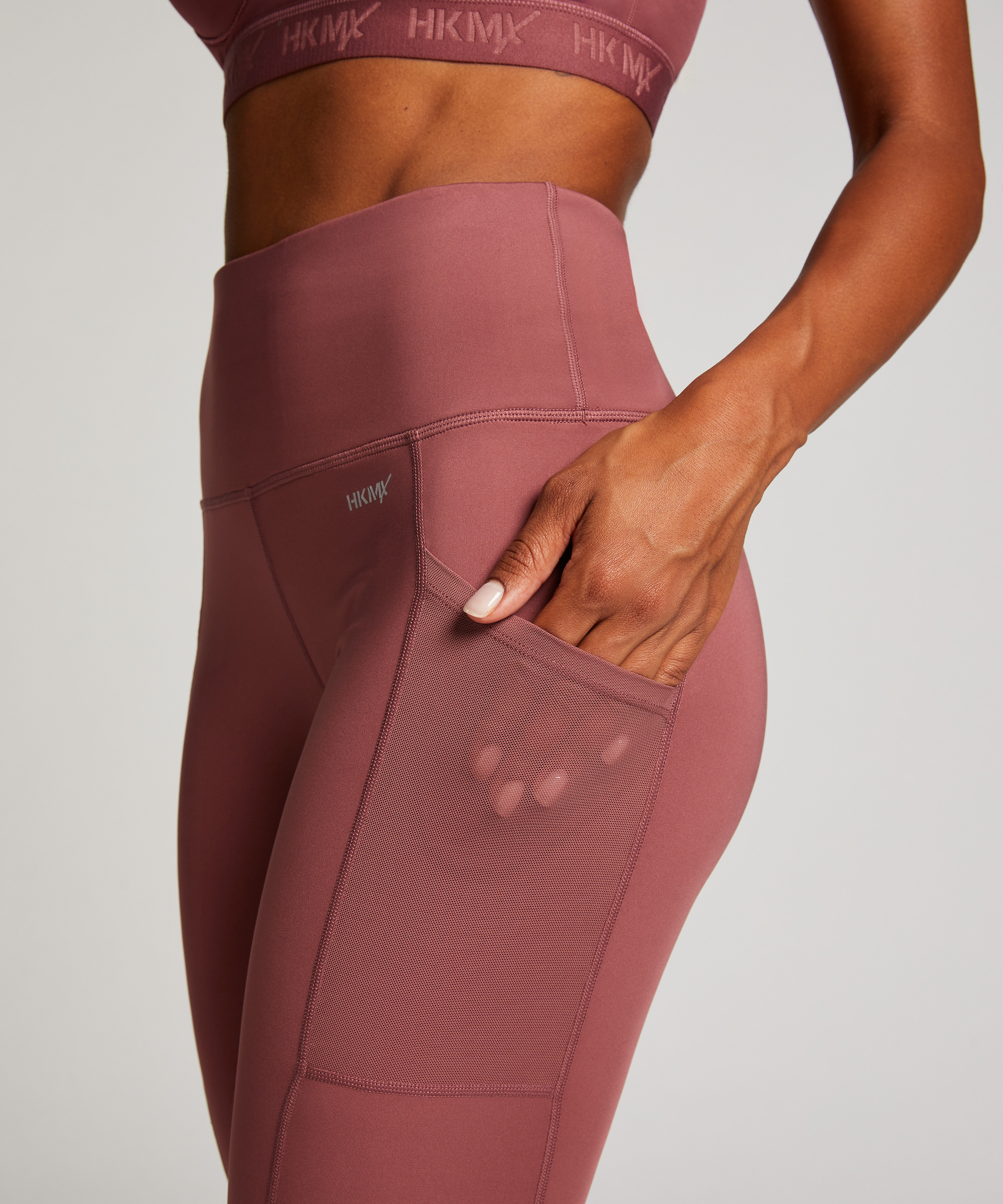 HKMX Oh My Squat sportleggings med hög midja, Rosa, main