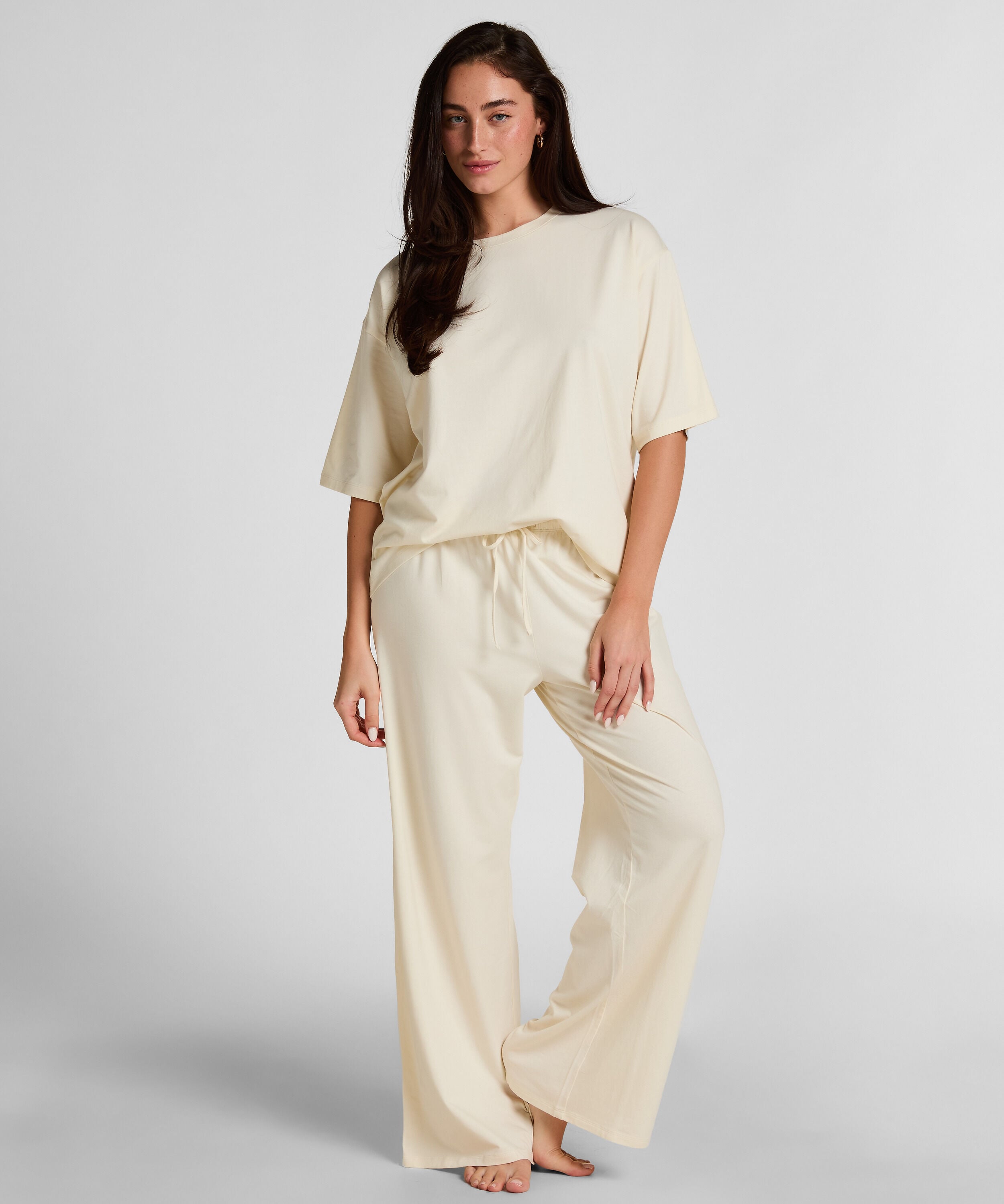 Pyjamas Byxor Loose, Vit