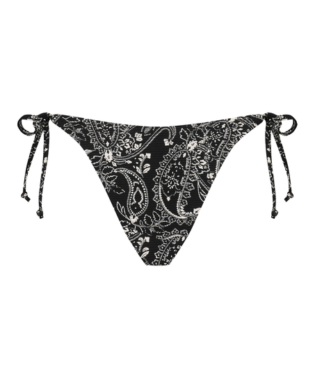 Paisley brazilian-bikiniunderdel, Svart