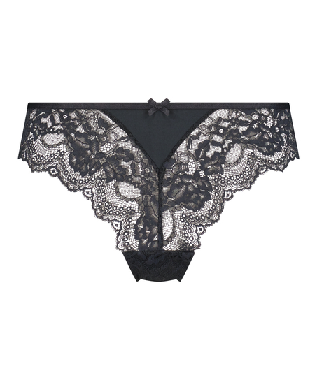 H&ouml;gt skuren brazilian-trosa Dora, Svart