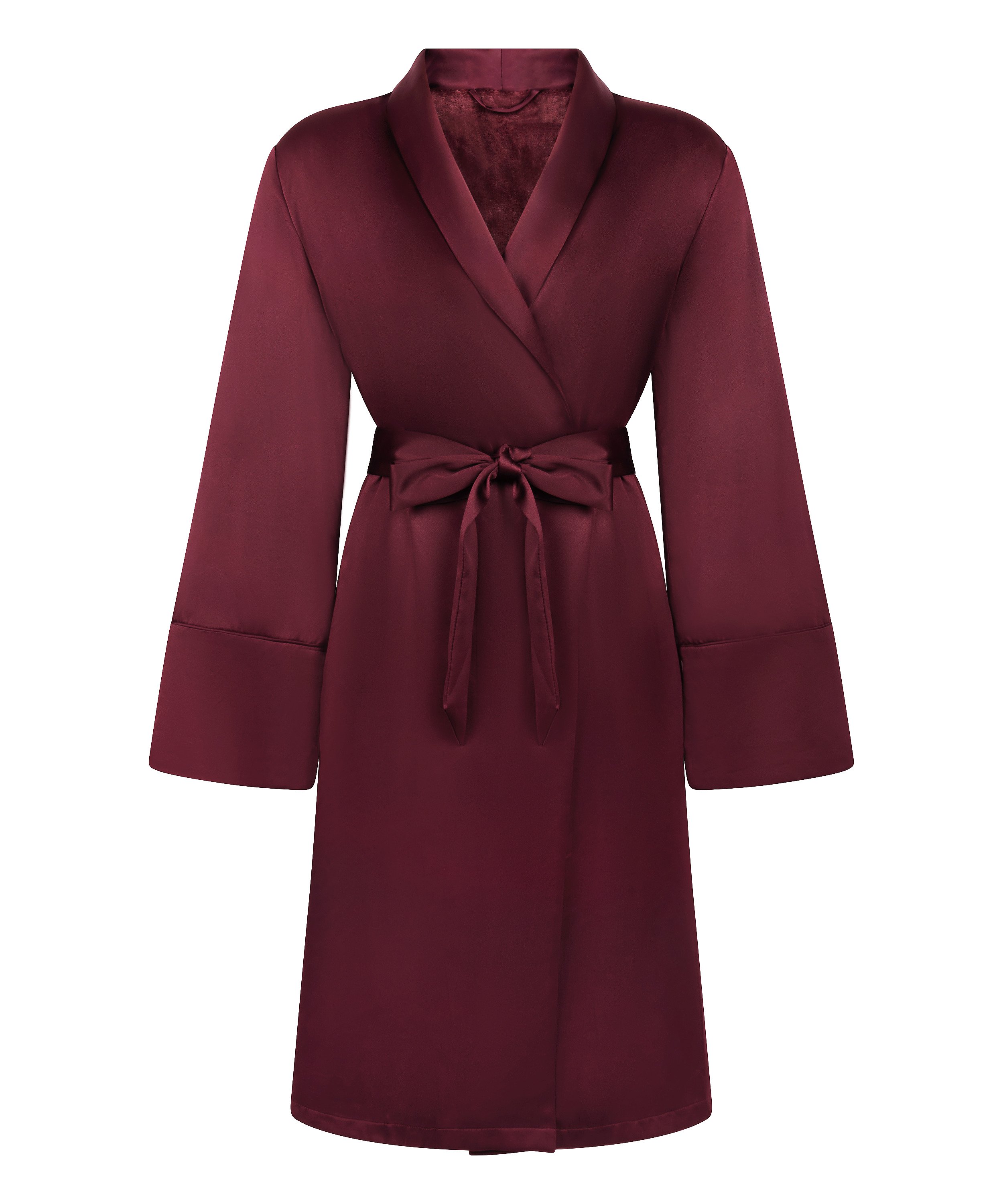 Badrock av satinfleece, Röd, main