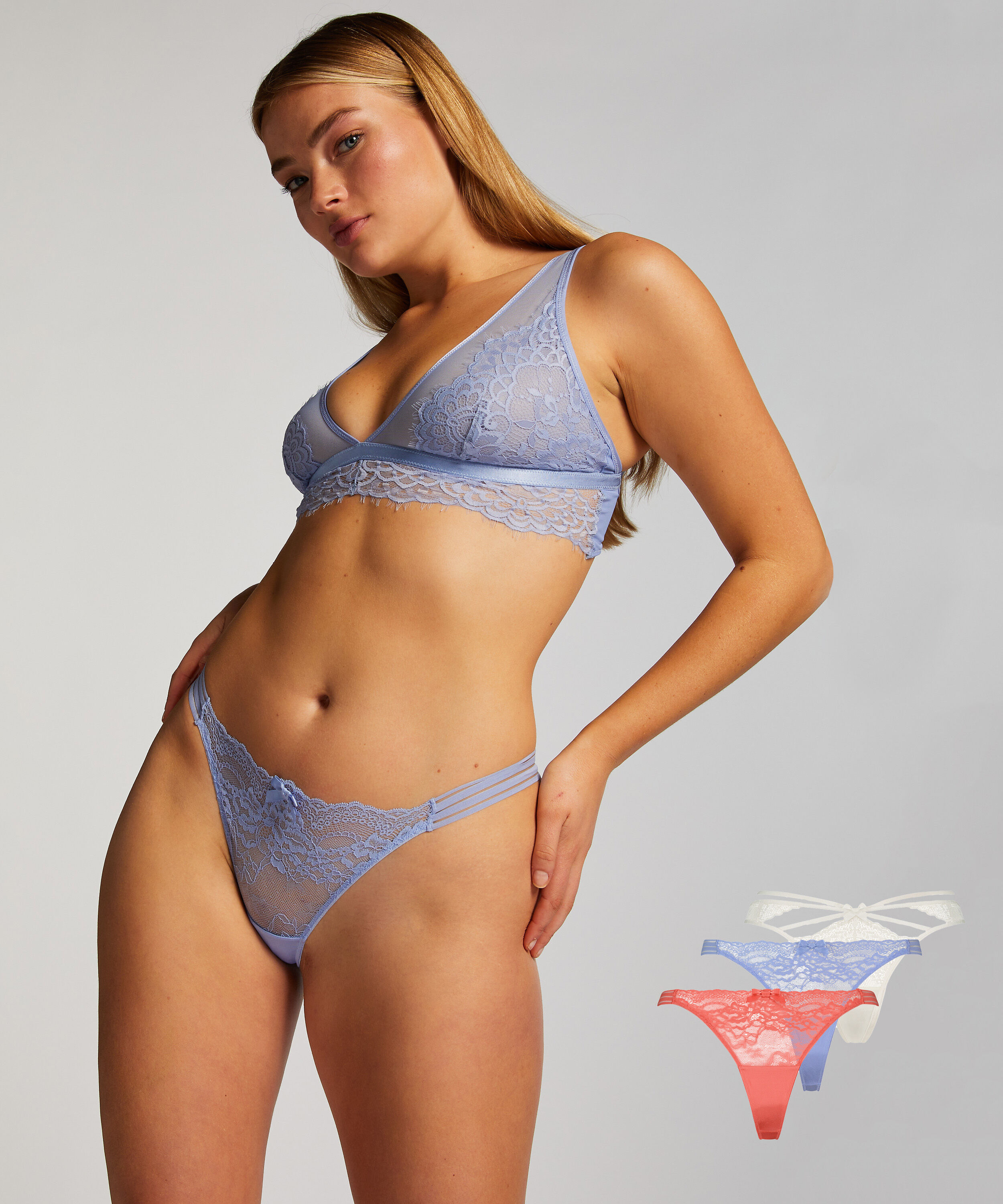 3-pack Stringtrosa, Rosa