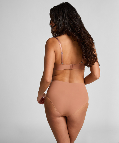 Formpressad axelbandslös bygel-bh Jane, Brun