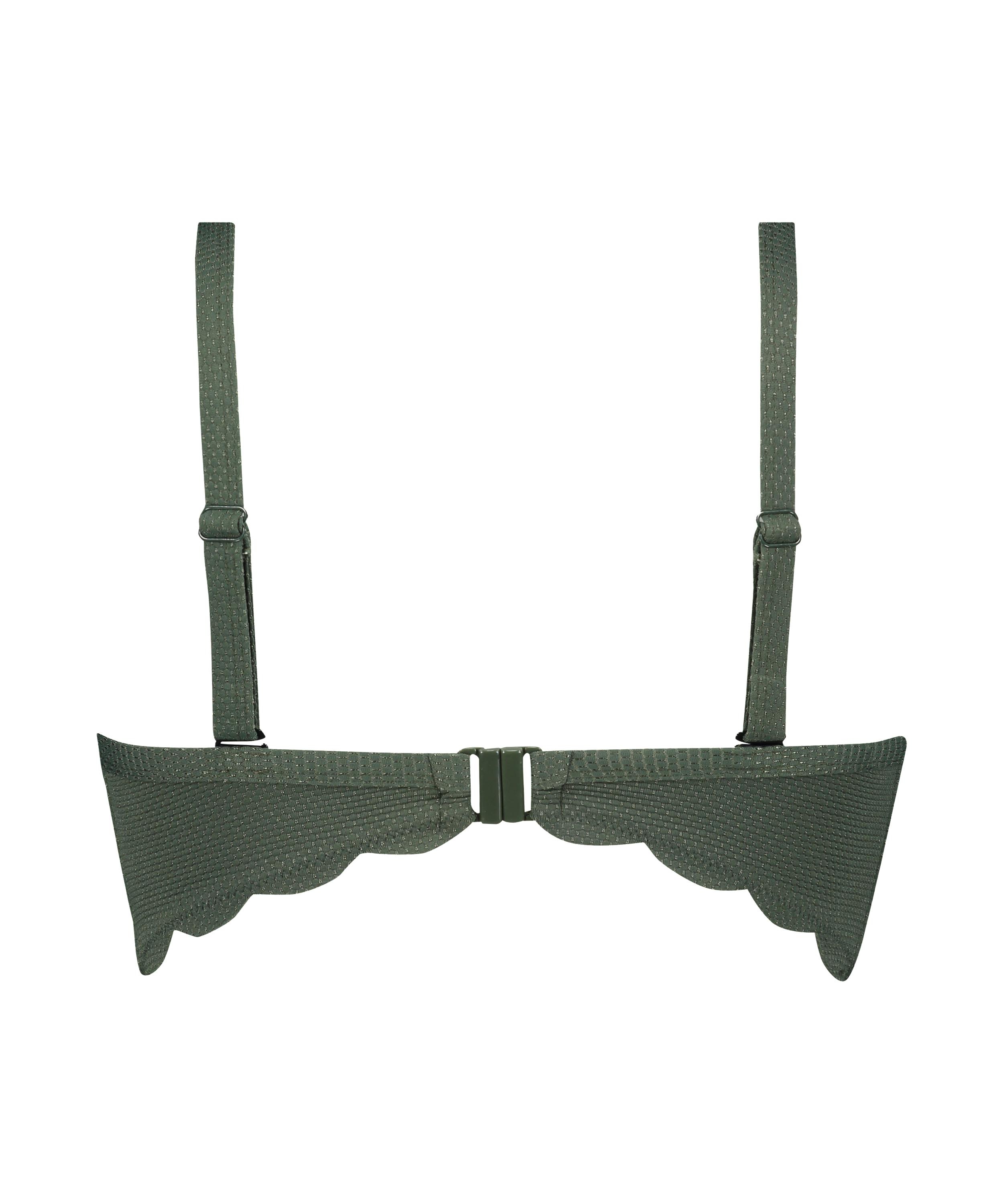 Scallop Glam formpressad bikinitopp med bygel, Gr&ouml;n, main