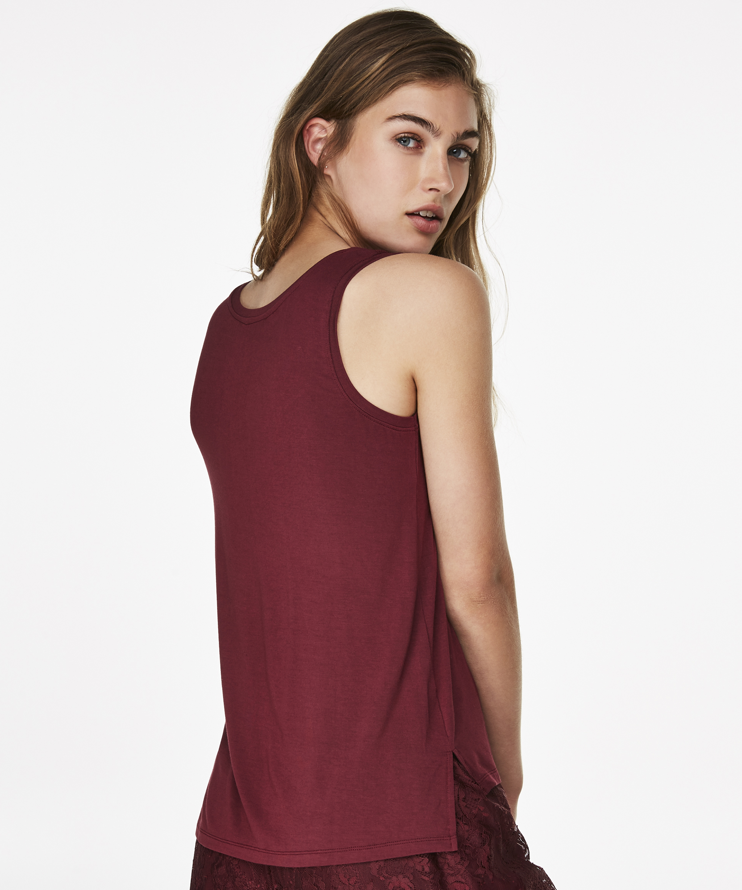 Topp Jersey Lace, Röd, main