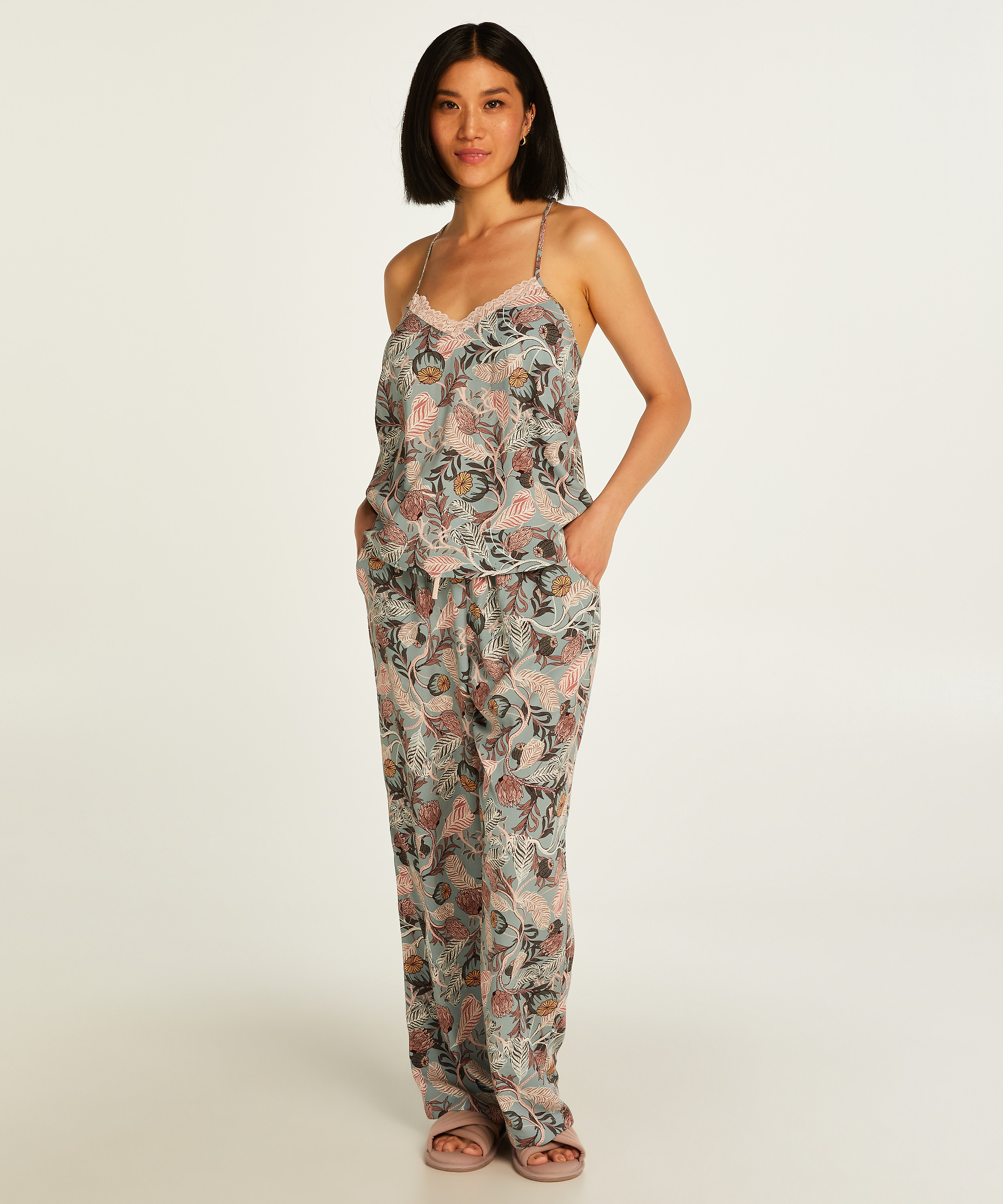 Petite v&auml;vd pyjamasbyxa, Gr&aring;, main